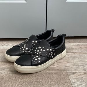 Black Studded J. Slides Sneakers size 9M